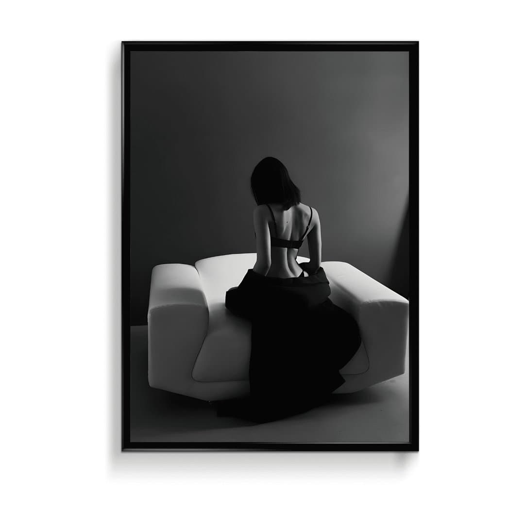Minimalist Monochrome Female Portrait (For Her) Frame & Poster | HD Acrylic For Her Wall Decor for Home & Office | Wall Ready Design Frames & Posters 1