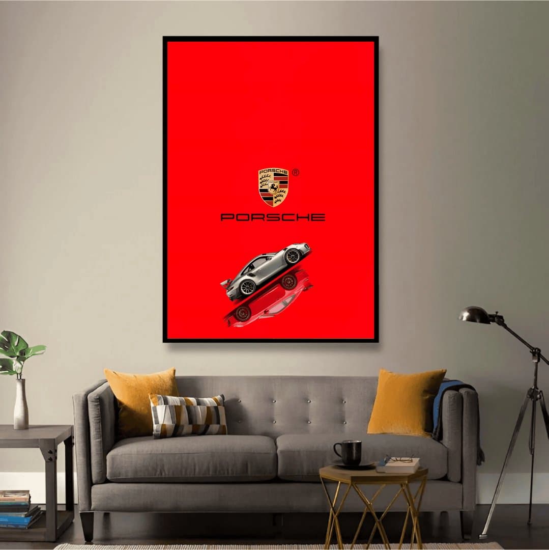 Porsche 911 Car Frame & Poster | HD Acrylic Car Wall Decor for Home & Office | Wall Ready Design Frames & Posters 3