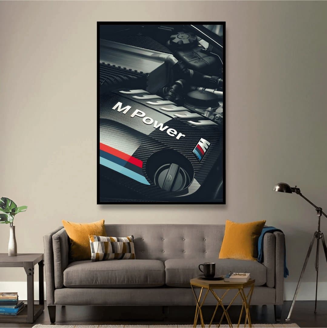 BMW S55 Engine Frame & Poster | HD Acrylic Car Wall Decor for Home & Office | Wall Ready Design Frames & Posters 3