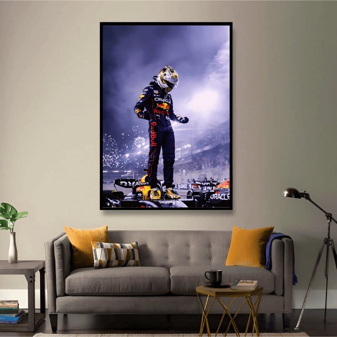 Max Verstappen (F1) Frame & Poster | HD Acrylic Sports Wall Decor for Home & Office | Wall Ready Design Frames & Posters 3