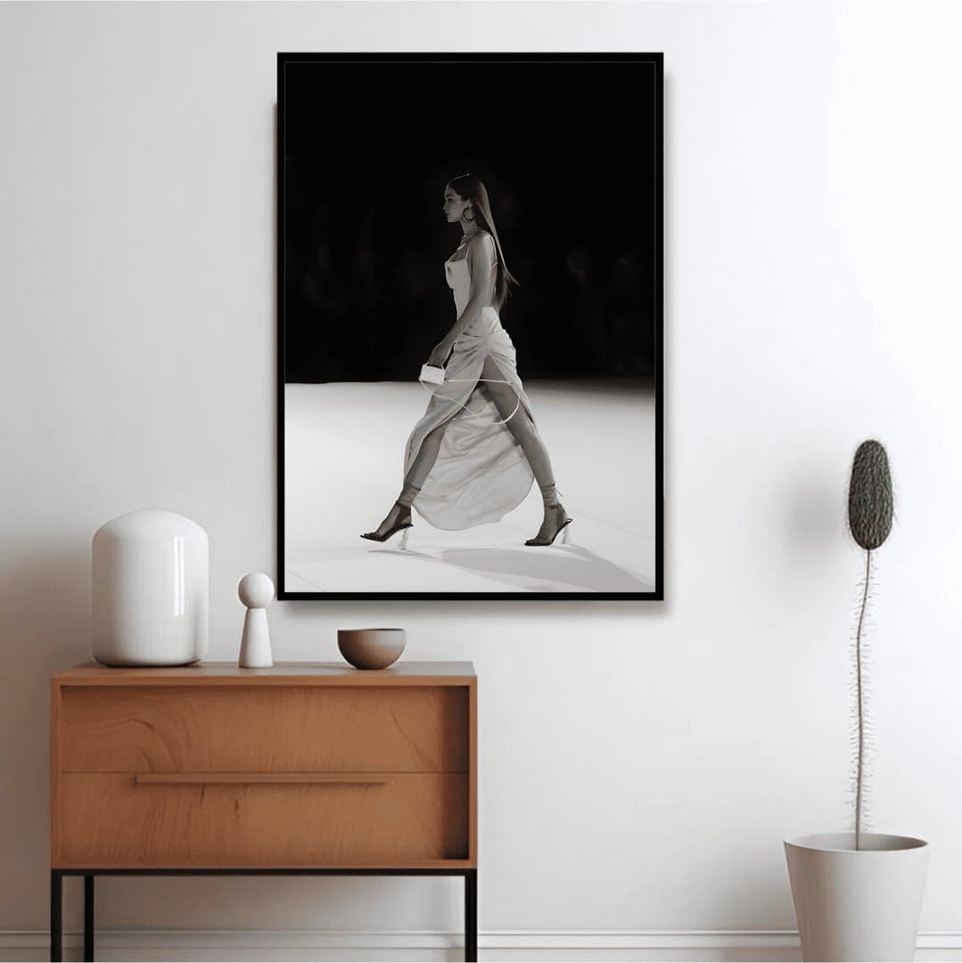 Gigi Hadid walking the runway (For Her) Frame & Poster | HD Acrylic For Her Wall Decor for Home & Office | Wall Ready Design Frames & Posters 4
