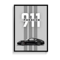 Porsche 911 Car Frame & Poster | HD Acrylic Car Wall Decor for Home & Office | Wall Ready Design Frames & Posters