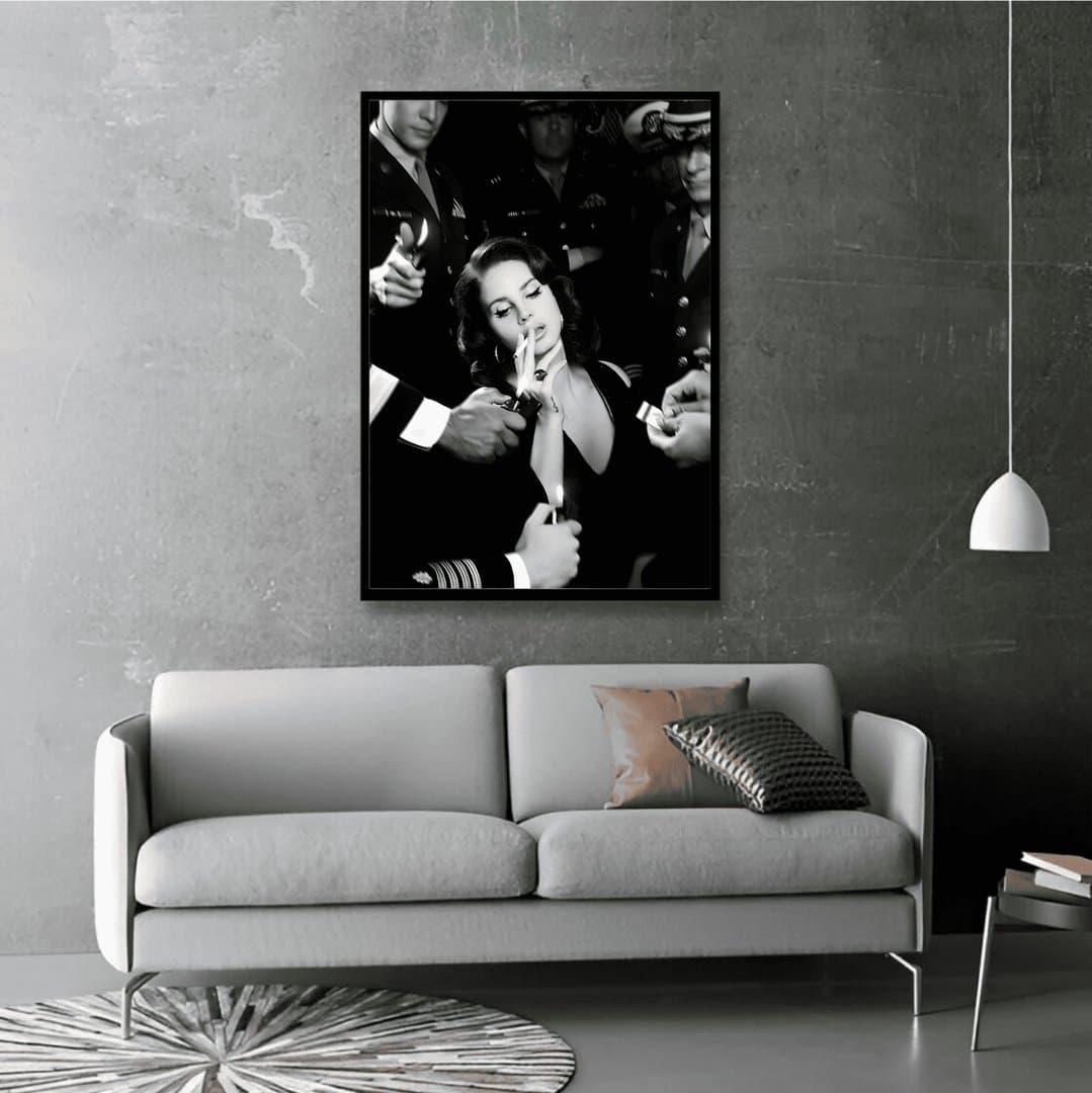 Lana Del Rey in Noir Aesthetic (For Her) Frame & Poster | HD Acrylic For Her Wall Decor for Home & Office | Wall Ready Design Frames & Posters 3