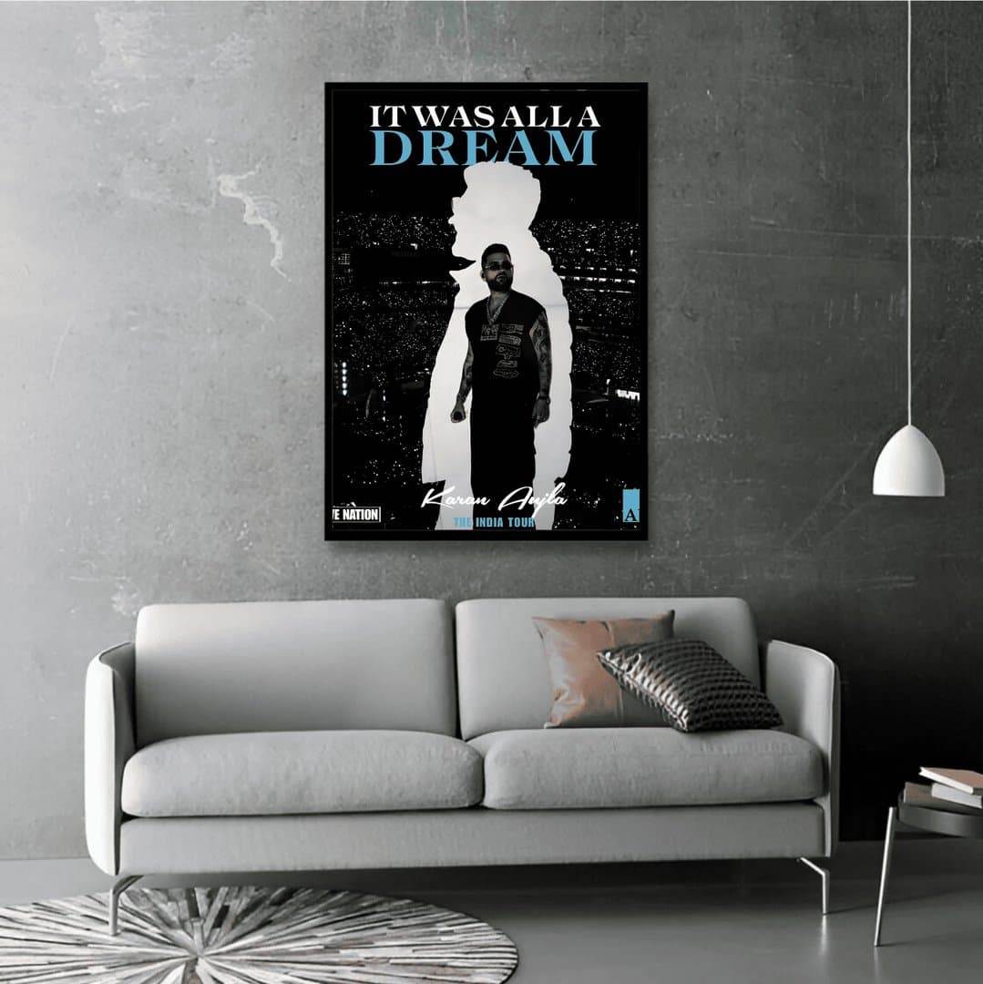 Karan Aujla Concert (Music Album) Frame & Poster | HD Acrylic Music Album Wall Decor for Home & Office | Wall Ready Design Frames & Posters 4