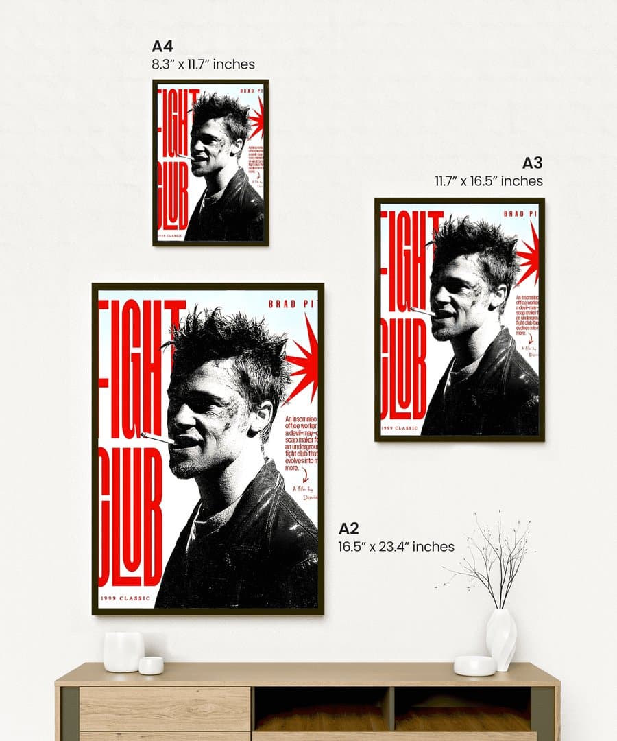 Fight Club (Movie) Frame & Poster | HD Acrylic Movie Wall Decor for Home & Office | Wall Ready Design Frames & Posters 2