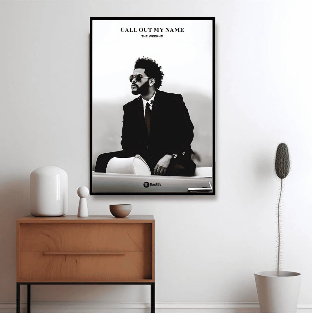Call Out My Name (The Weeknd) Frame & Poster | HD Acrylic Music Album Wall Decor for Home & Office | Wall Ready Design Frames & Posters 4