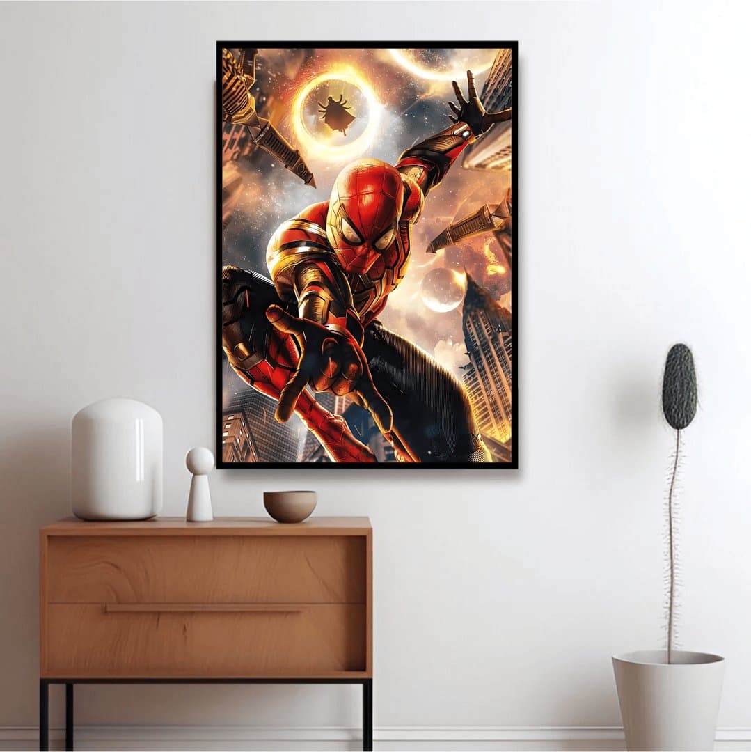 Spider-Man (Movie) Frame & Poster | HD Acrylic Movie Wall Decor for Home & Office | Wall Ready Design Frames & Posters 4
