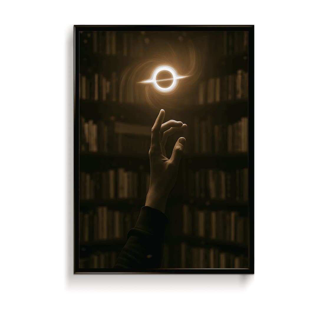 Interstellar Gargantua & Tesseract (Movie) Frame & Poster | HD Acrylic Movie Wall Decor for Home & Office | Wall Ready Design Frames & Posters