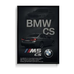 BMW M5 CS Car Frame & Poster | HD Acrylic Car Wall Decor for Home & Office | Wall Ready Design Frames & Posters
