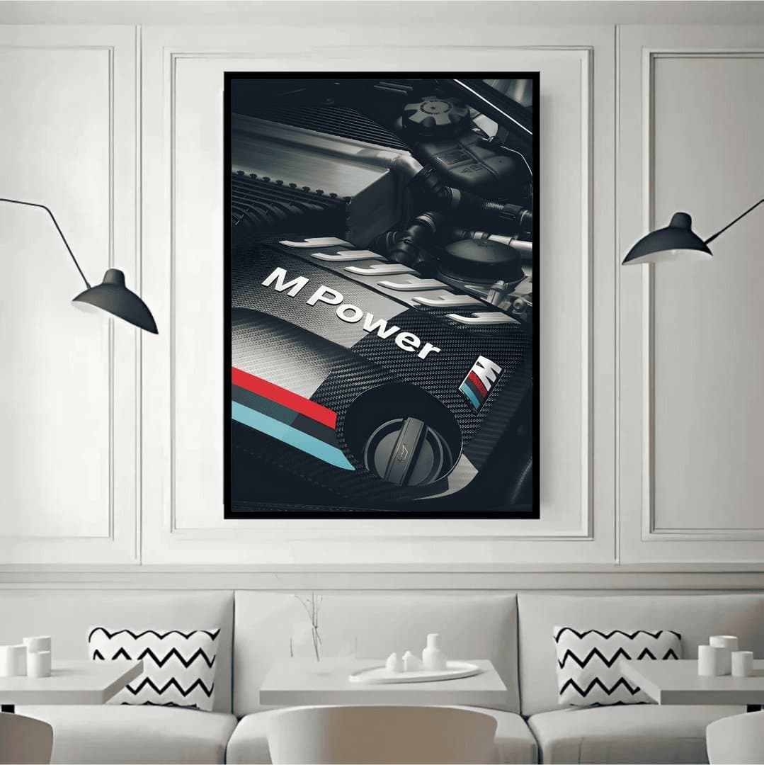 BMW S55 Engine Frame & Poster | HD Acrylic Car Wall Decor for Home & Office | Wall Ready Design Frames & Posters 2