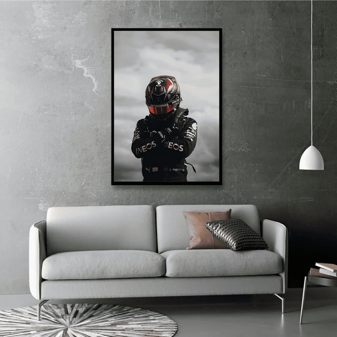 Lewis Hamilton (F1 Racing) Frame & Poster | HD Acrylic Sports Wall Decor for Home & Office | Wall Ready Design Frames & Posters 4