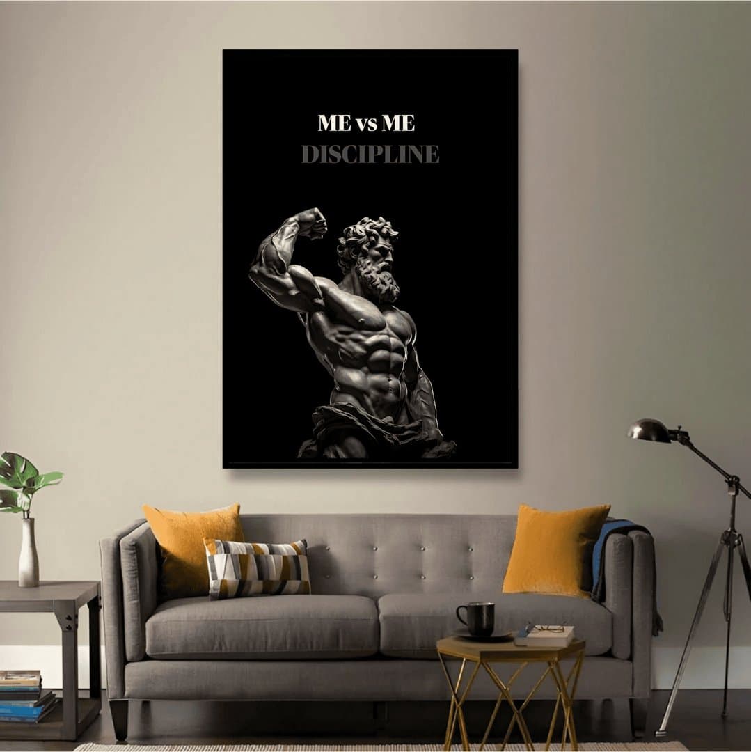 Discipline – Sculpted by Will (Gym) Frame & Poster | HD Acrylic Gym Wall Decor for Home & Office | Wall Ready Design Frames & Posters 2