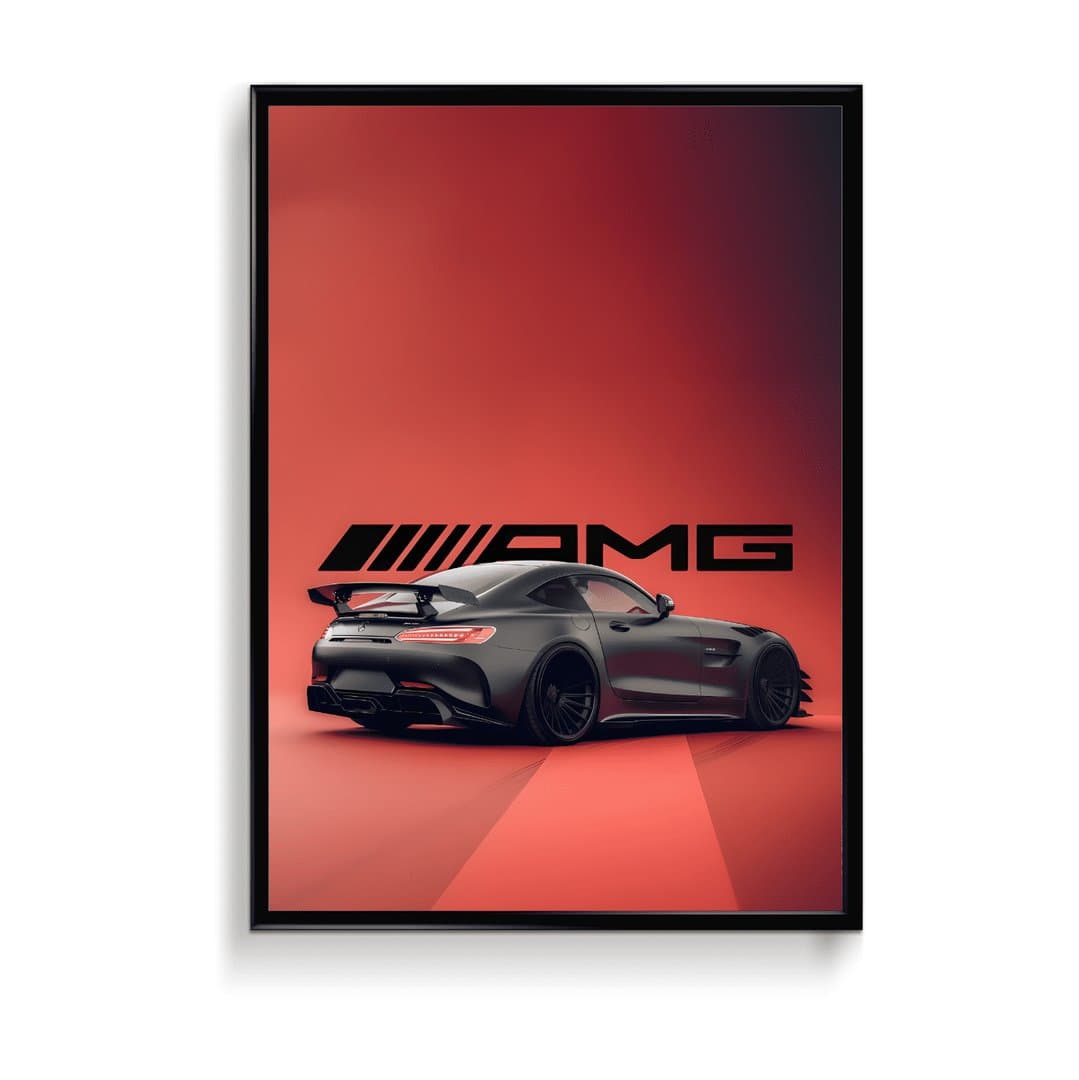 Mercedes-AMG GT Car Frame & Poster | HD Acrylic Car Wall Decor for Home & Office | Wall Ready Design Frames & Posters