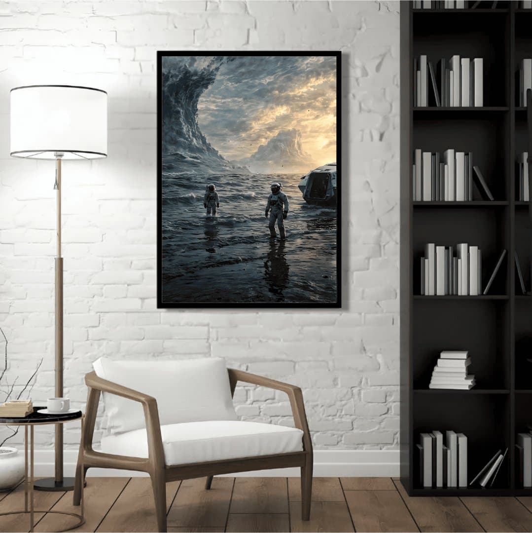 Miller's planet - Interstellar (Movie) Frame & Poster | HD Acrylic Movie Wall Decor for Home & Office | Wall Ready Design Frames & Posters 5