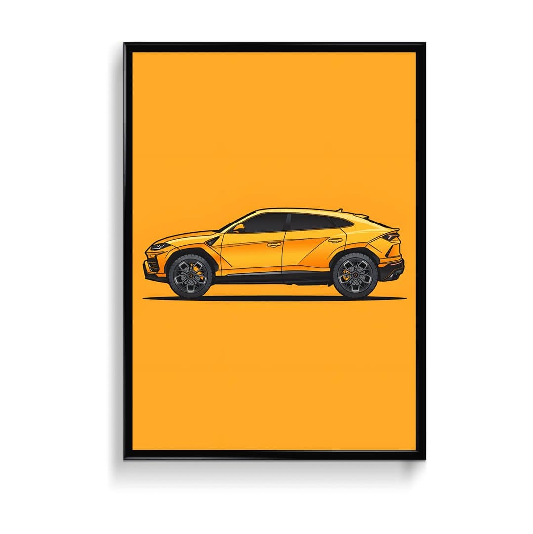 Lamborghini Urus Car Frame & Poster | HD Acrylic Car Wall Decor for Home & Office | Wall Ready Design Frames & Posters 1
