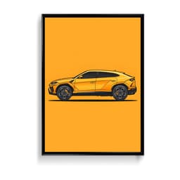 Lamborghini Urus Car Frame & Poster | HD Acrylic Car Wall Decor for Home & Office | Wall Ready Design Frames & Posters