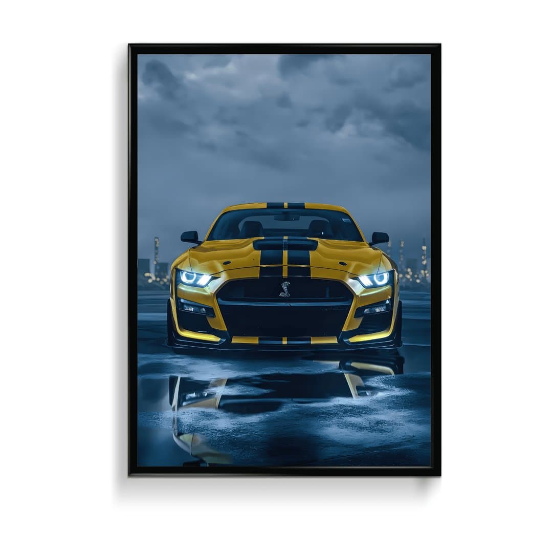 Ford Mustang Shelby GT500 Car Frame & Poster | HD Acrylic Car Wall Decor for Home & Office | Wall Ready Design Frames & Posters