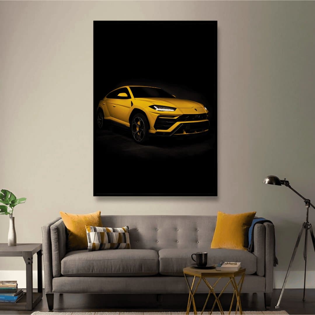 Lamborghini Urus Car Frame & Poster | HD Acrylic Car Wall Decor for Home & Office | Wall Ready Design Frames & Posters 3