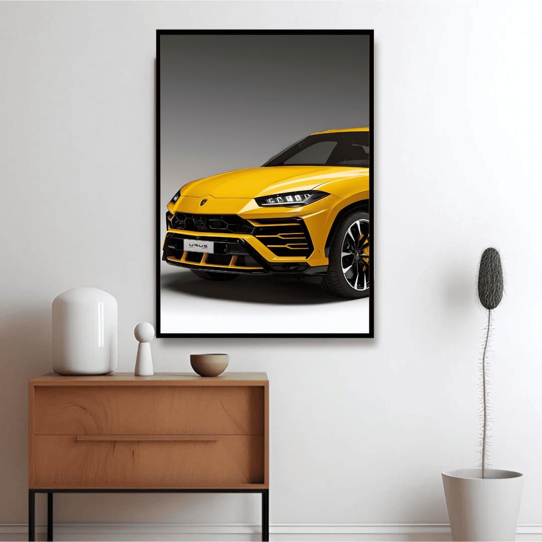 Lamborghini Urus Car Frame & Poster | HD Acrylic Car Wall Decor for Home & Office | Wall Ready Design Frames & Posters 5
