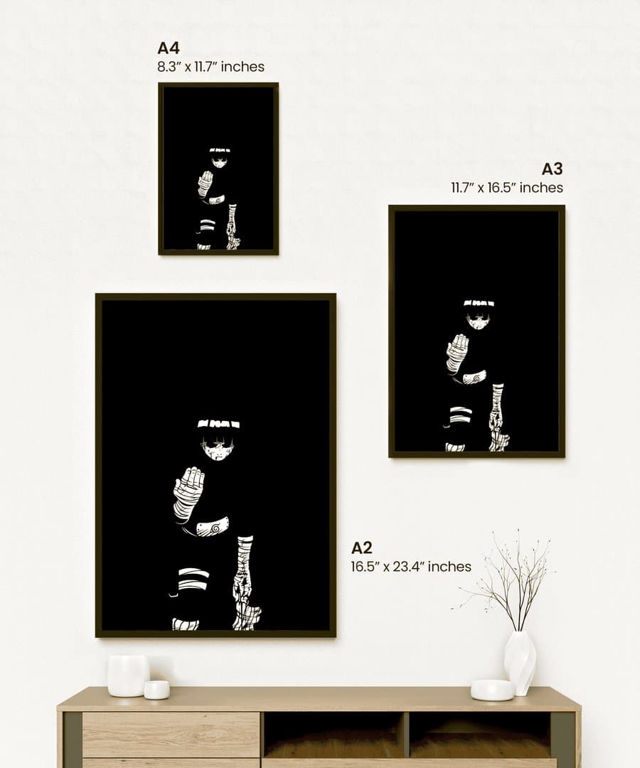 Rock Lee (Naruto) Frame & Poster | HD Acrylic Anime Wall Decor for Home & Office | Wall Ready Design Frames & Posters 2