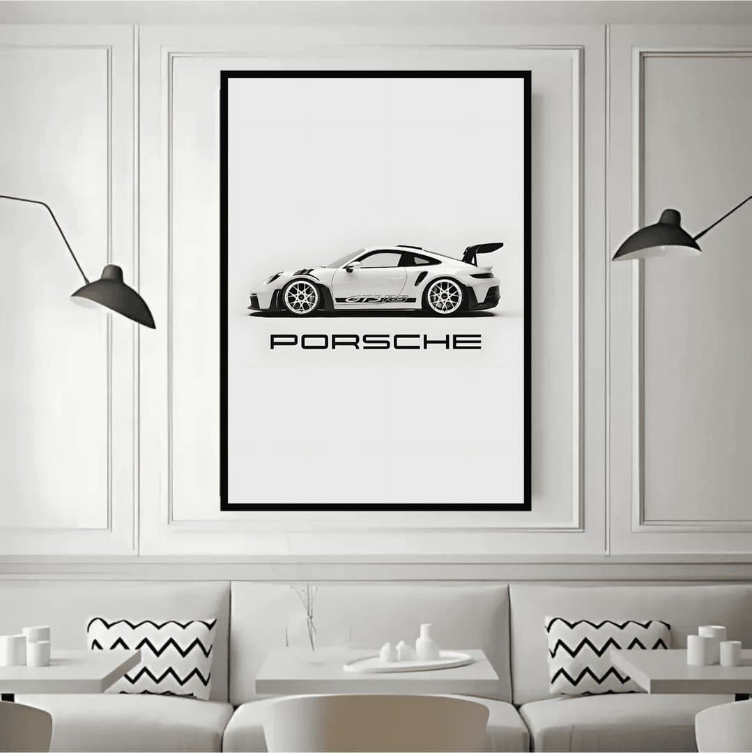 Porsche 911 GT3 RS (992 generation) Car Frame & Poster | HD Acrylic Car Wall Decor for Home & Office | Wall Ready Design Frames & Posters 5