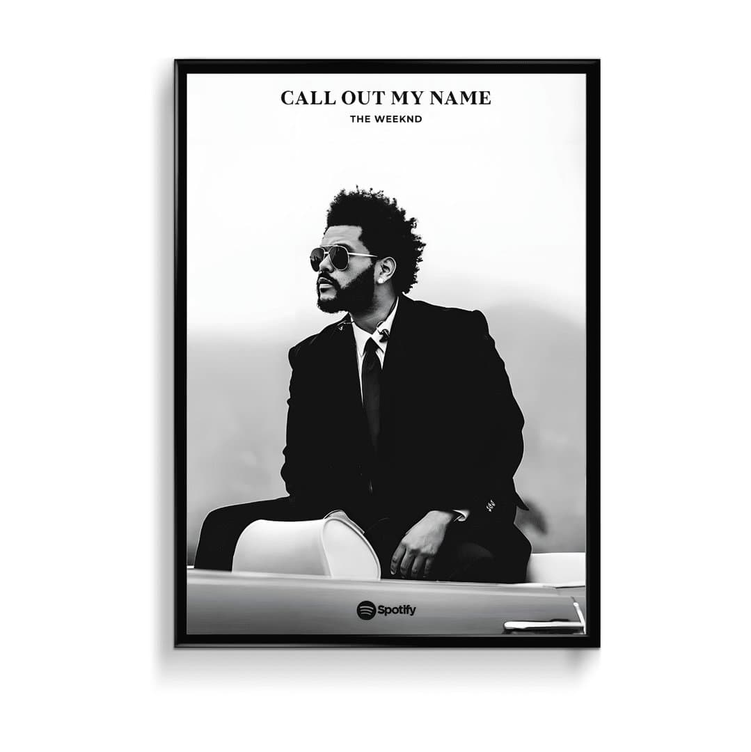 Call Out My Name (The Weeknd) Frame & Poster | HD Acrylic Music Album Wall Decor for Home & Office | Wall Ready Design Frames & Posters