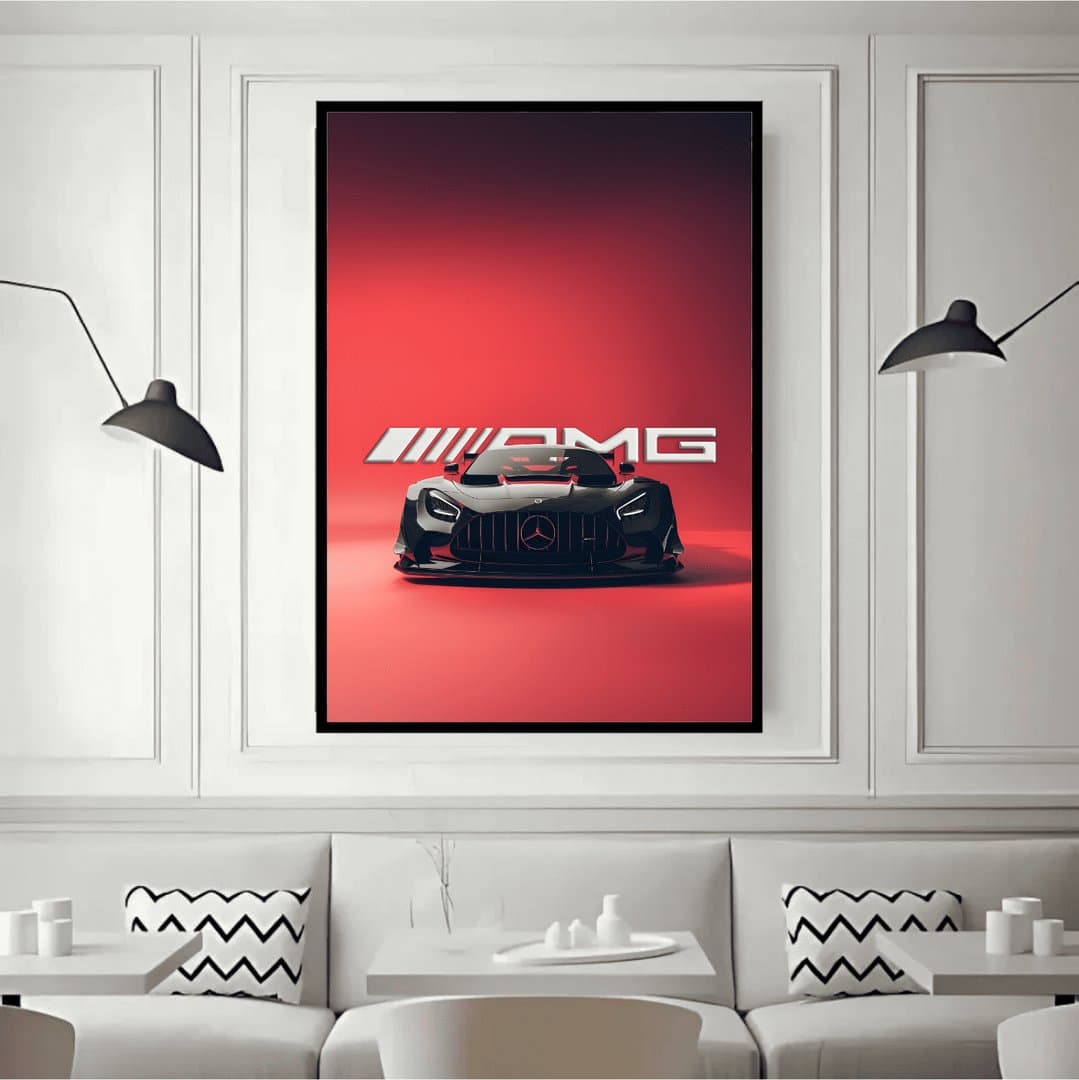 Mercedes-AMG GT-R Frame & Poster | HD Acrylic Car Wall Decor for Home & Office | Wall Ready Design Frames & Posters 2