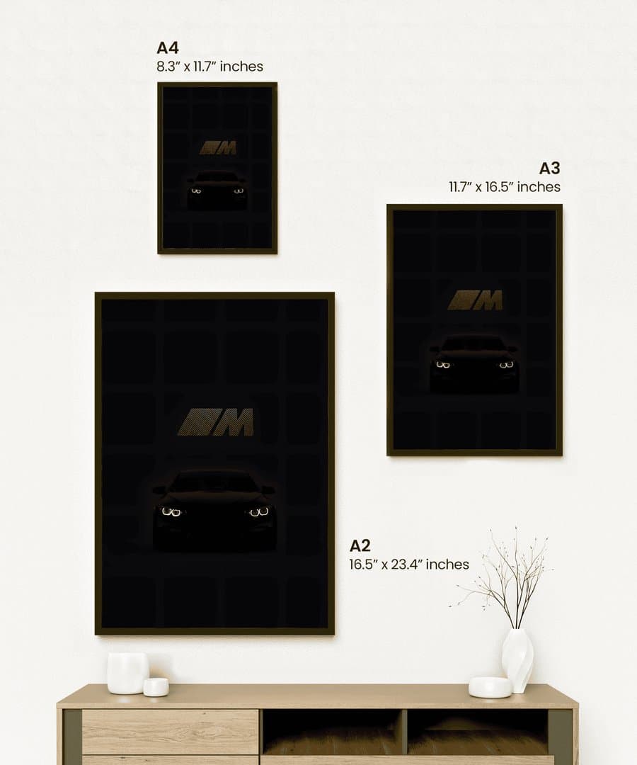 BMW 3 Series 320d Car Frame & Poster | HD Acrylic Car Wall Decor for Home & Office | Wall Ready Design Frames & Posters 2