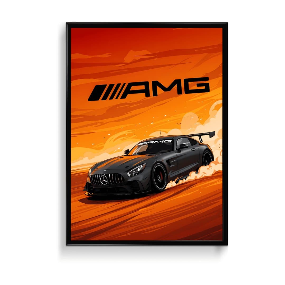 Mercedes-AMG GT Black Series Frame & Poster | HD Acrylic Car Wall Decor for Home & Office | Wall Ready Design Frames & Posters