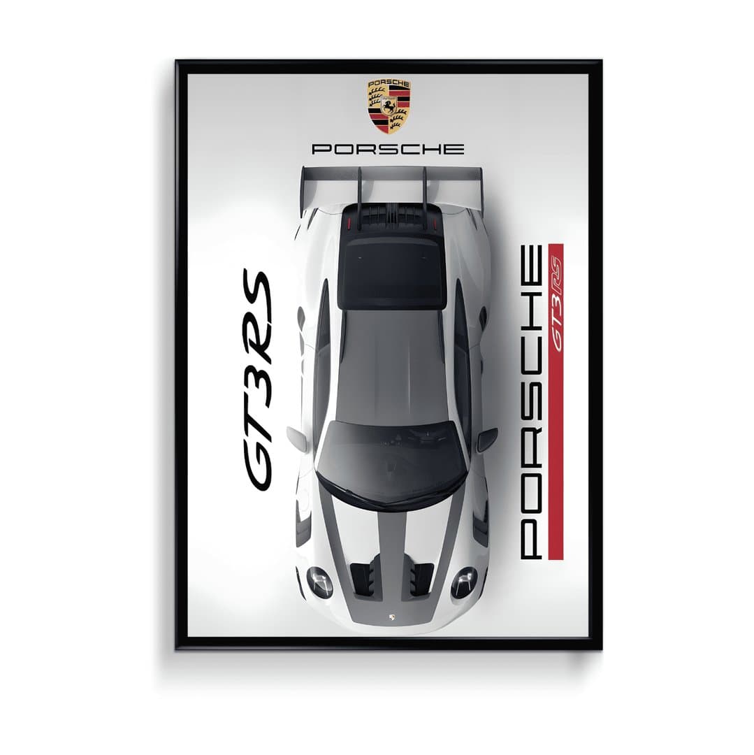 Porsche GT3 RS Car Frame & Poster | HD Acrylic Car Wall Decor for Home & Office | Wall Ready Design Frames & Posters