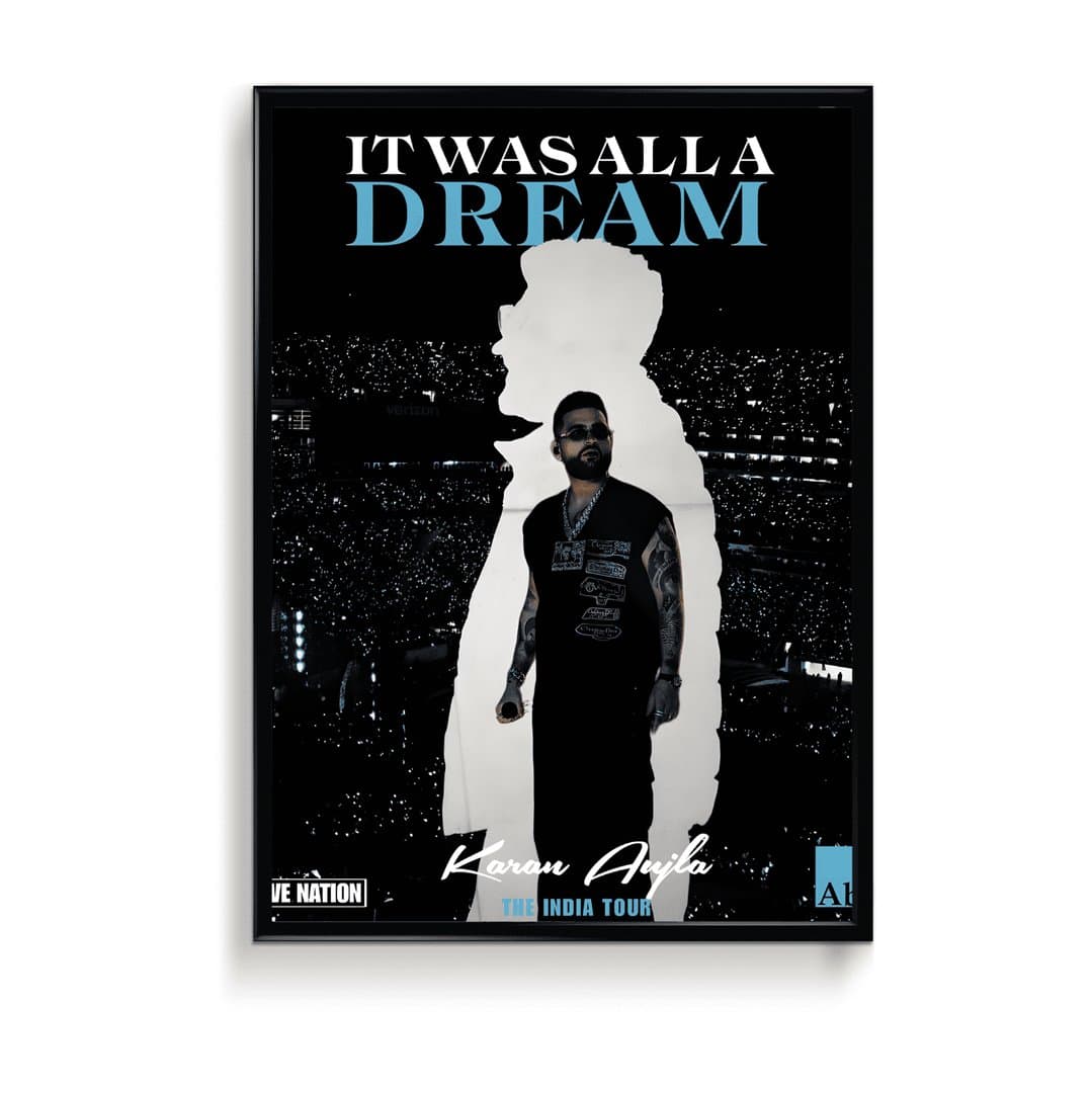 Karan Aujla Concert (Music Album) Frame & Poster | HD Acrylic Music Album Wall Decor for Home & Office | Wall Ready Design Frames & Posters