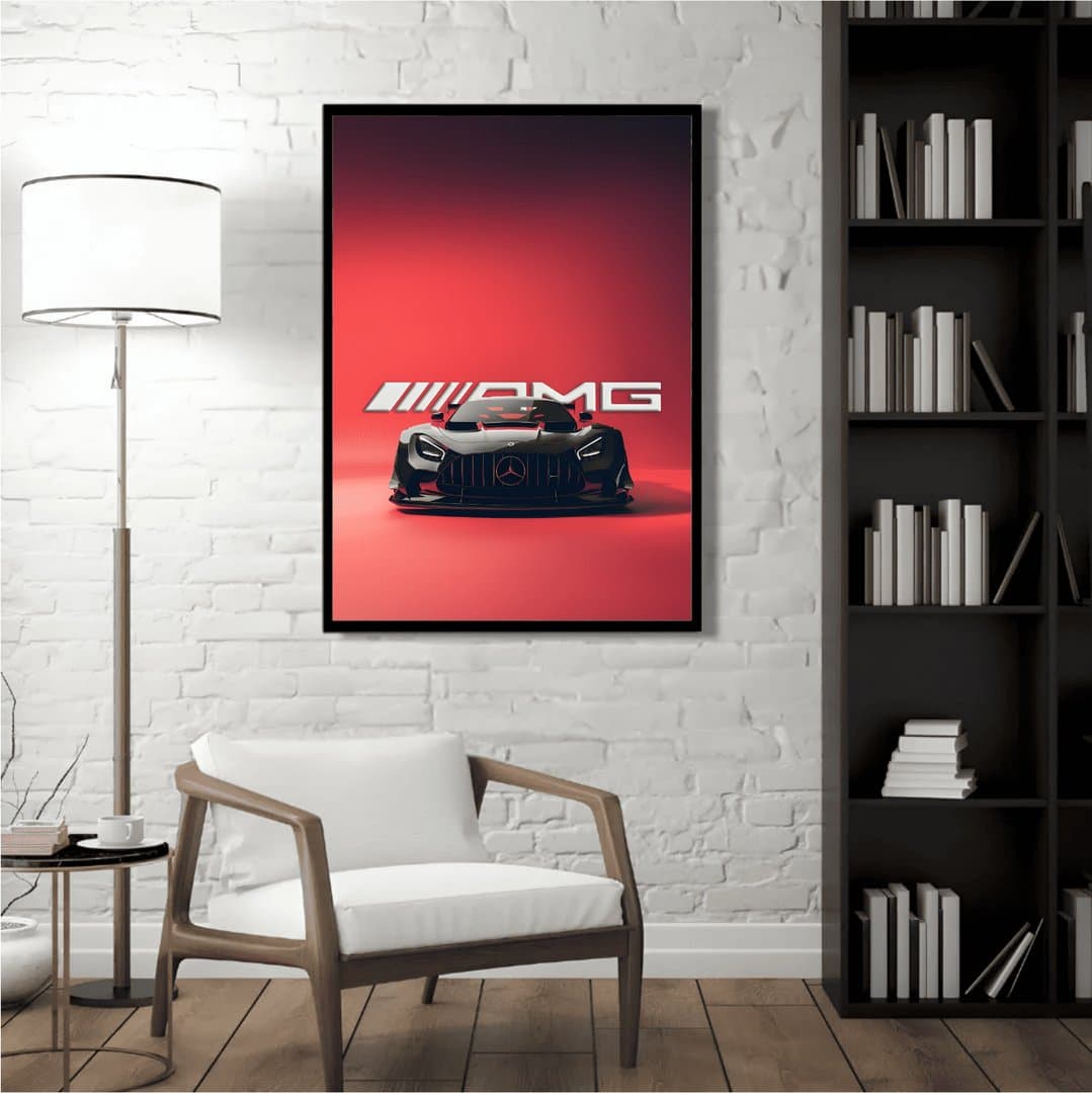 Mercedes-AMG GT-R Frame & Poster | HD Acrylic Car Wall Decor for Home & Office | Wall Ready Design Frames & Posters 5