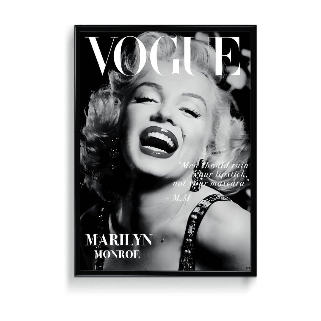 Marilyn Monroe Vogue Quote (For Her) Frame & Poster | HD Acrylic For Her Wall Decor for Home & Office | Wall Ready Design Frames & Posters 1