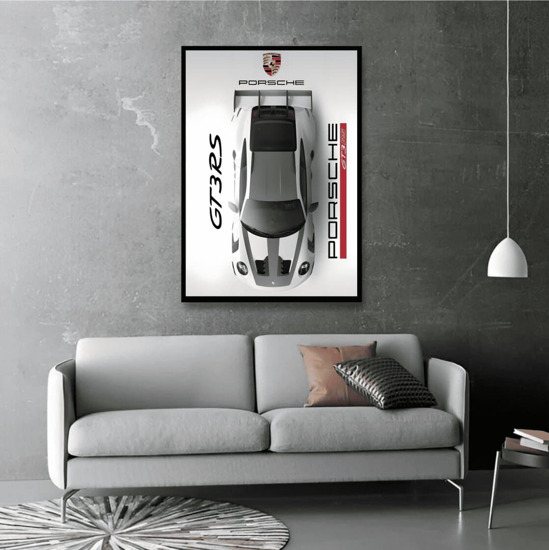 Porsche GT3 RS Car Frame & Poster | HD Acrylic Car Wall Decor for Home & Office | Wall Ready Design Frames & Posters 2