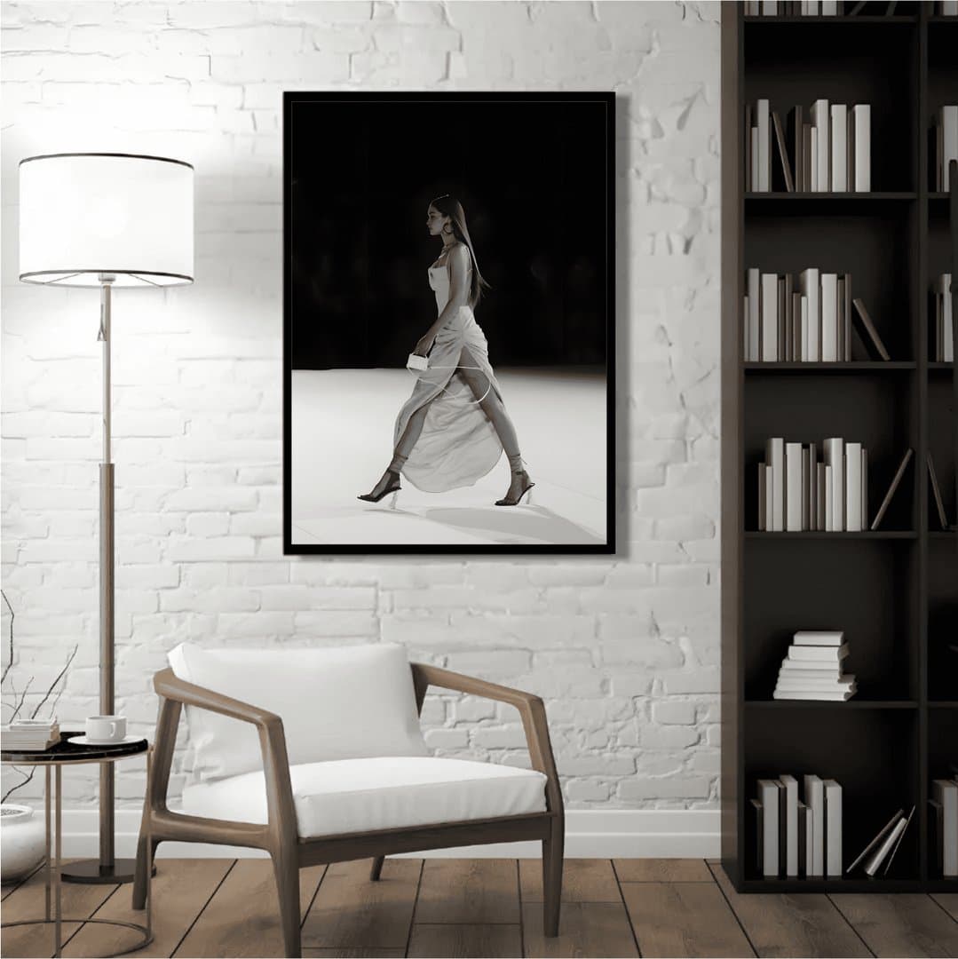 Gigi Hadid walking the runway (For Her) Frame & Poster | HD Acrylic For Her Wall Decor for Home & Office | Wall Ready Design Frames & Posters 5