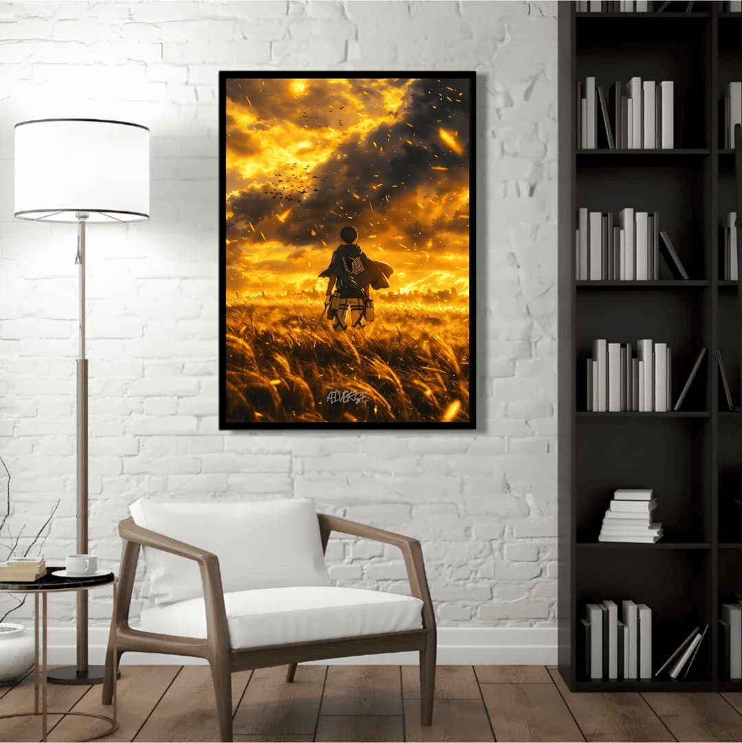 Eren Jeager (Attack on Titan) Frame & Poster | HD Acrylic Anime Wall Decor for Home & Office | Wall Ready Design Frames & Posters 5