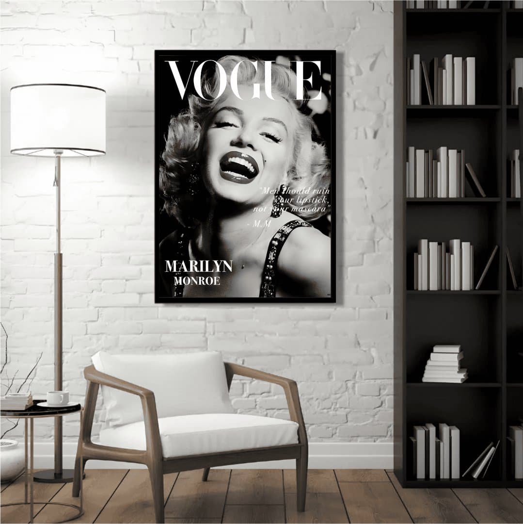 Marilyn Monroe Vogue Quote (For Her) Frame & Poster | HD Acrylic For Her Wall Decor for Home & Office | Wall Ready Design Frames & Posters 5