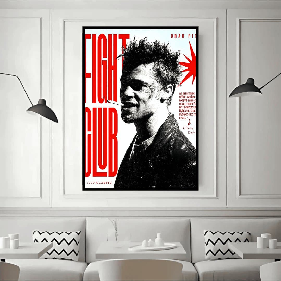 Fight Club (Movie) Frame & Poster | HD Acrylic Movie Wall Decor for Home & Office | Wall Ready Design Frames & Posters 3