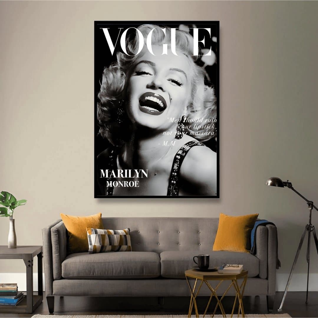 Marilyn Monroe Vogue Quote (For Her) Frame & Poster | HD Acrylic For Her Wall Decor for Home & Office | Wall Ready Design Frames & Posters 2