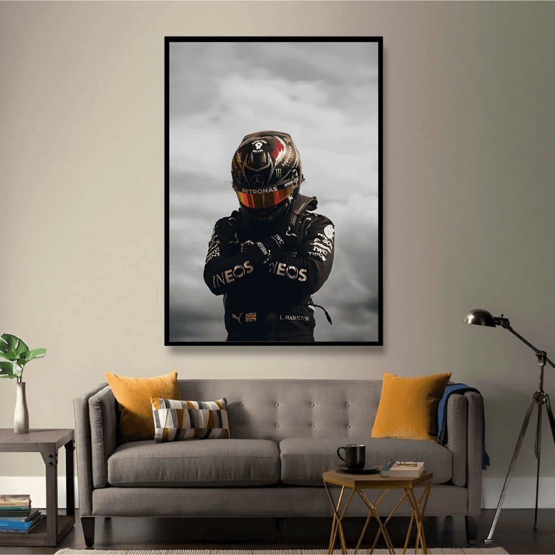 Lewis Hamilton (F1 Racing) Frame & Poster | HD Acrylic Sports Wall Decor for Home & Office | Wall Ready Design Frames & Posters 3