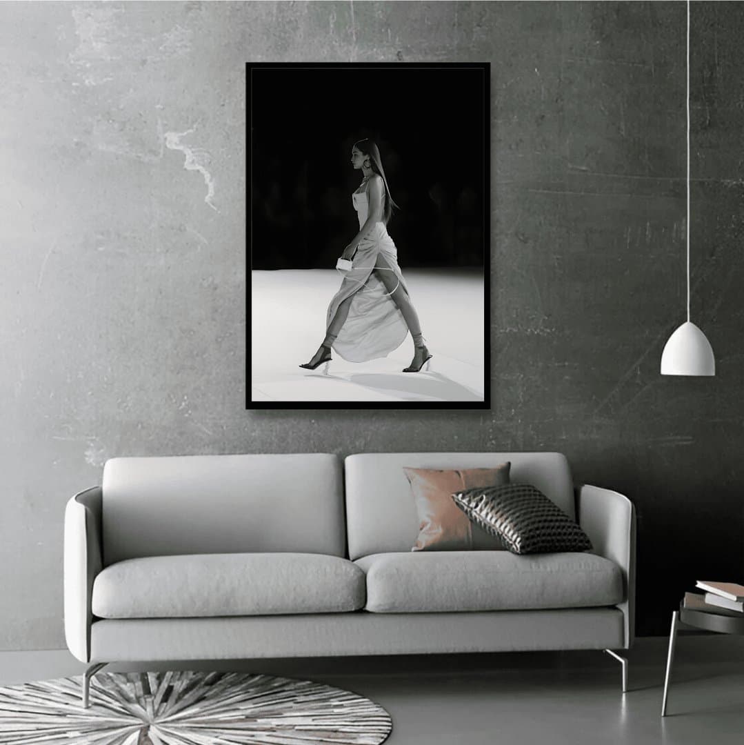 Gigi Hadid walking the runway (For Her) Frame & Poster | HD Acrylic For Her Wall Decor for Home & Office | Wall Ready Design Frames & Posters 3