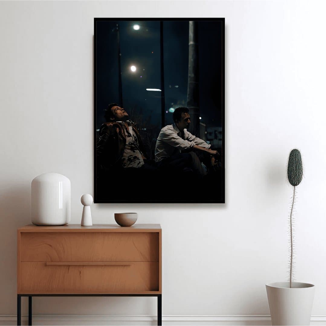 Fight Club: Iconic Tyler and Narrator Scene (Movie) Frame & Poster | HD Acrylic Movie Wall Decor for Home & Office | Wall Ready Design Frames & Posters 5