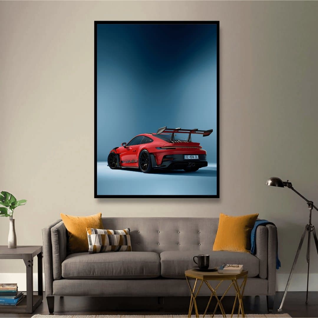Porsche 911 GT3 RS (992) Car Frame & Poster | HD Acrylic Car Wall Decor for Home & Office | Wall Ready Design Frames & Posters 2