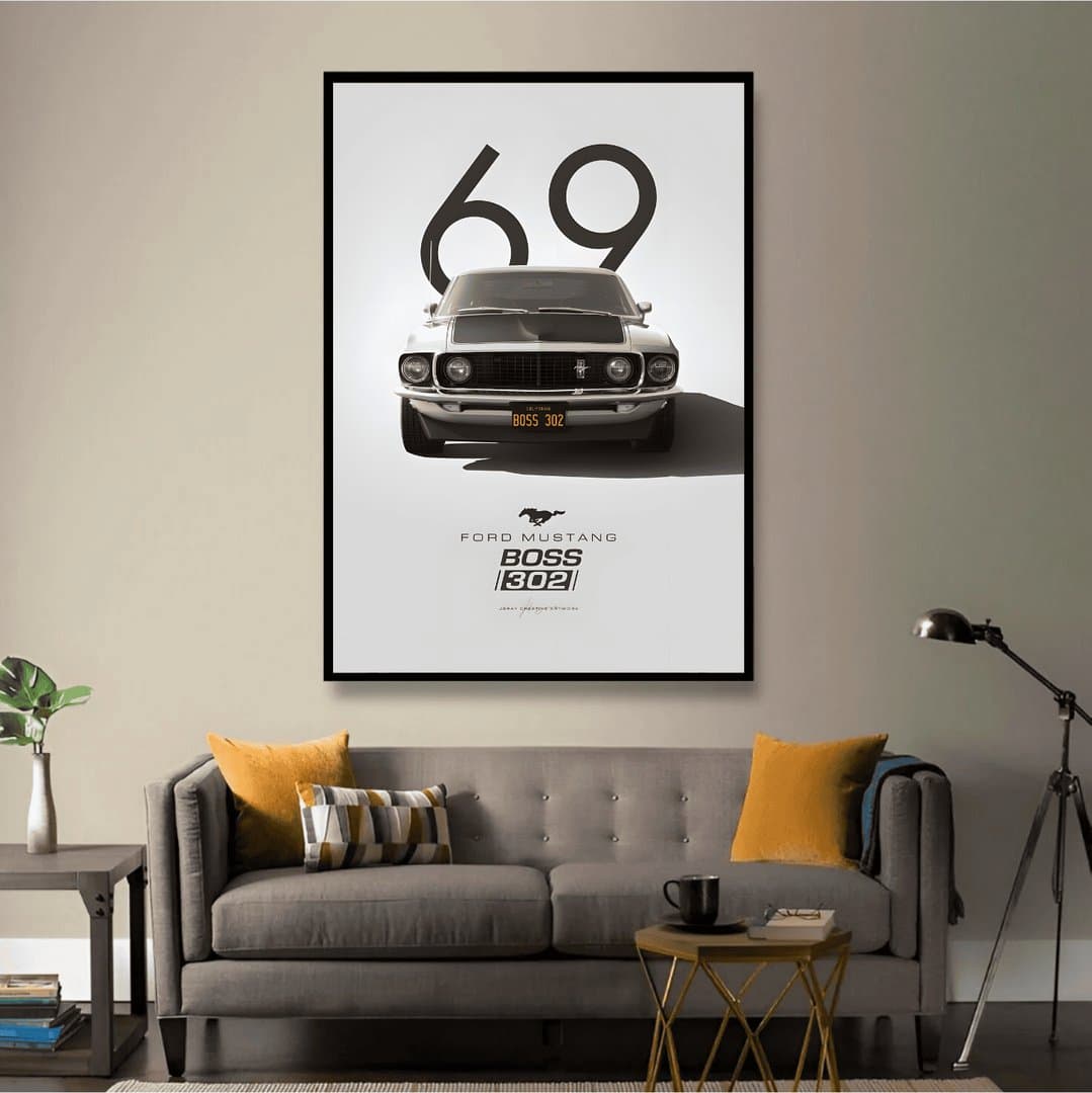 Iconic Ford Mustang GT 350 Car Frame & Poster | HD Acrylic Car Wall Decor for Home & Office | Wall Ready Design Frames & Posters 5