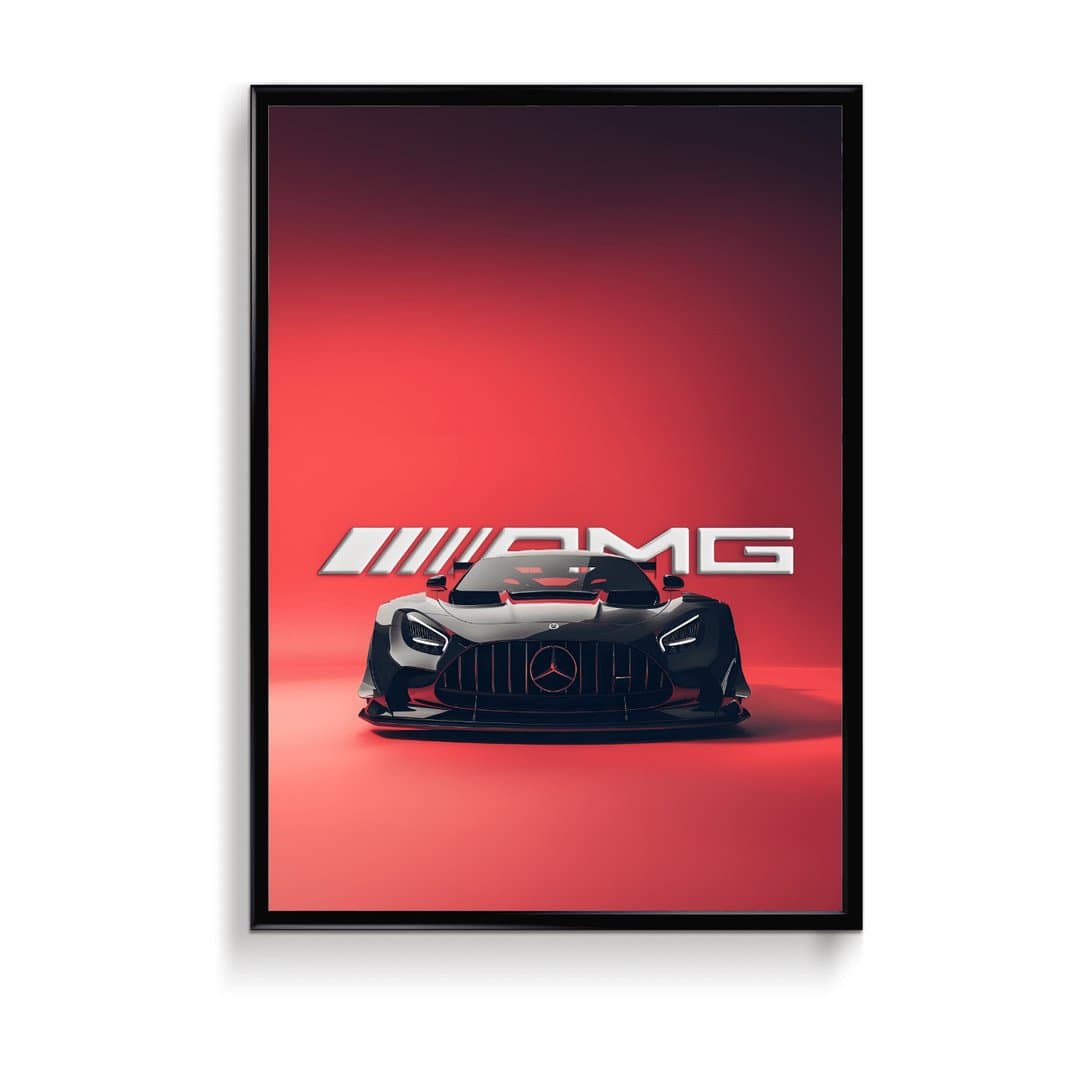 Mercedes-AMG GT-R Frame & Poster | HD Acrylic Car Wall Decor for Home & Office | Wall Ready Design Frames & Posters