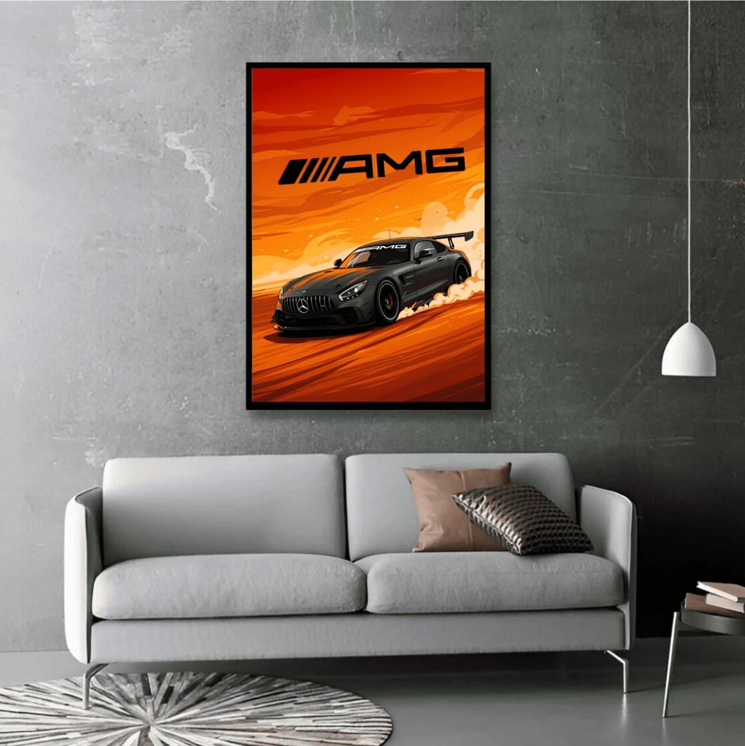 Mercedes-AMG GT Black Series Frame & Poster | HD Acrylic Car Wall Decor for Home & Office | Wall Ready Design Frames & Posters 3
