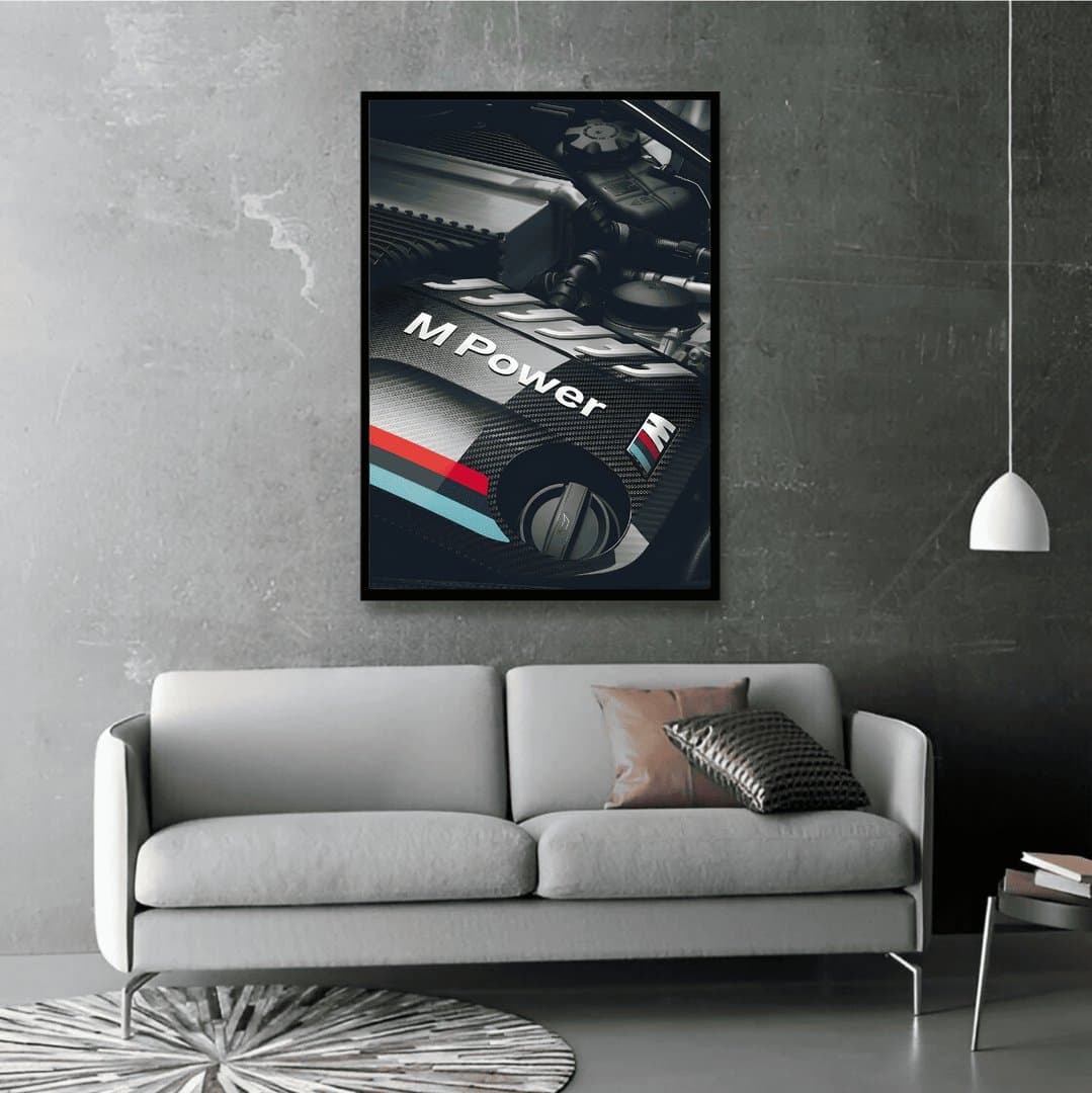 BMW S55 Engine Frame & Poster | HD Acrylic Car Wall Decor for Home & Office | Wall Ready Design Frames & Posters 4