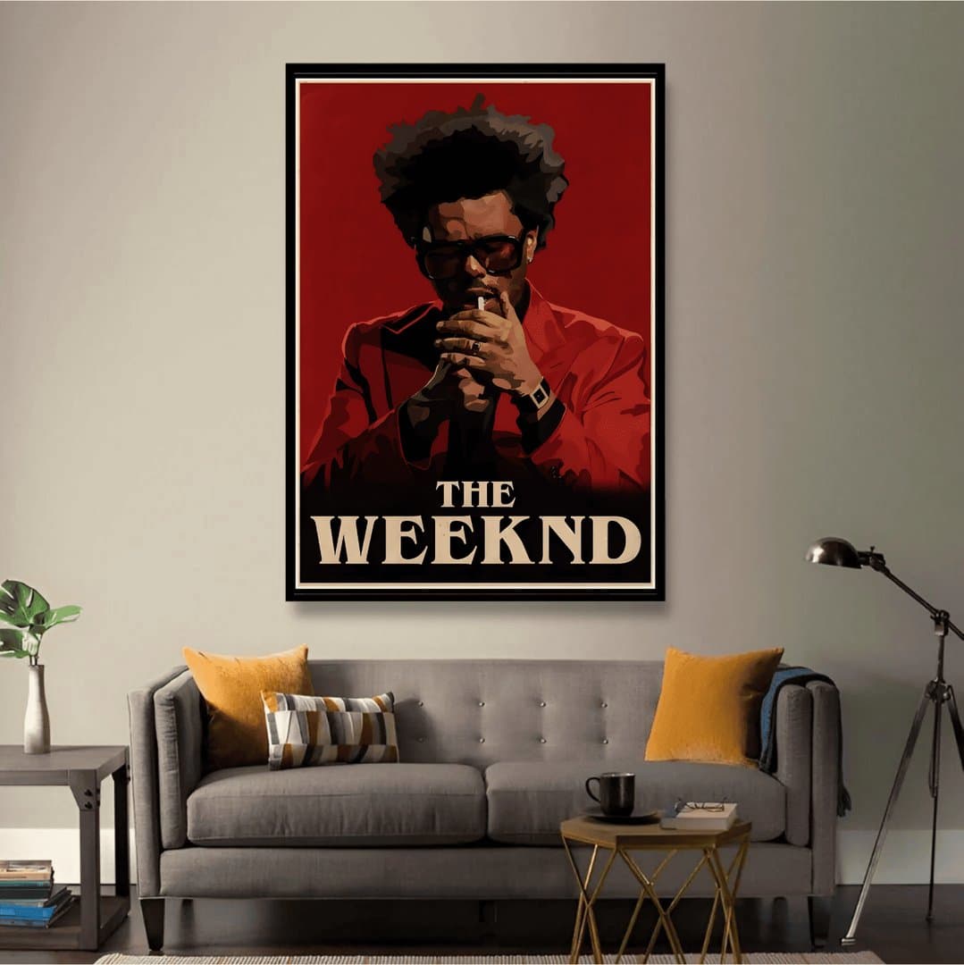 The Weeknd Portrait (Music Album) Frame & Poster | HD Acrylic Music Album Wall Decor for Home & Office | Wall Ready Design Frames & Posters 4