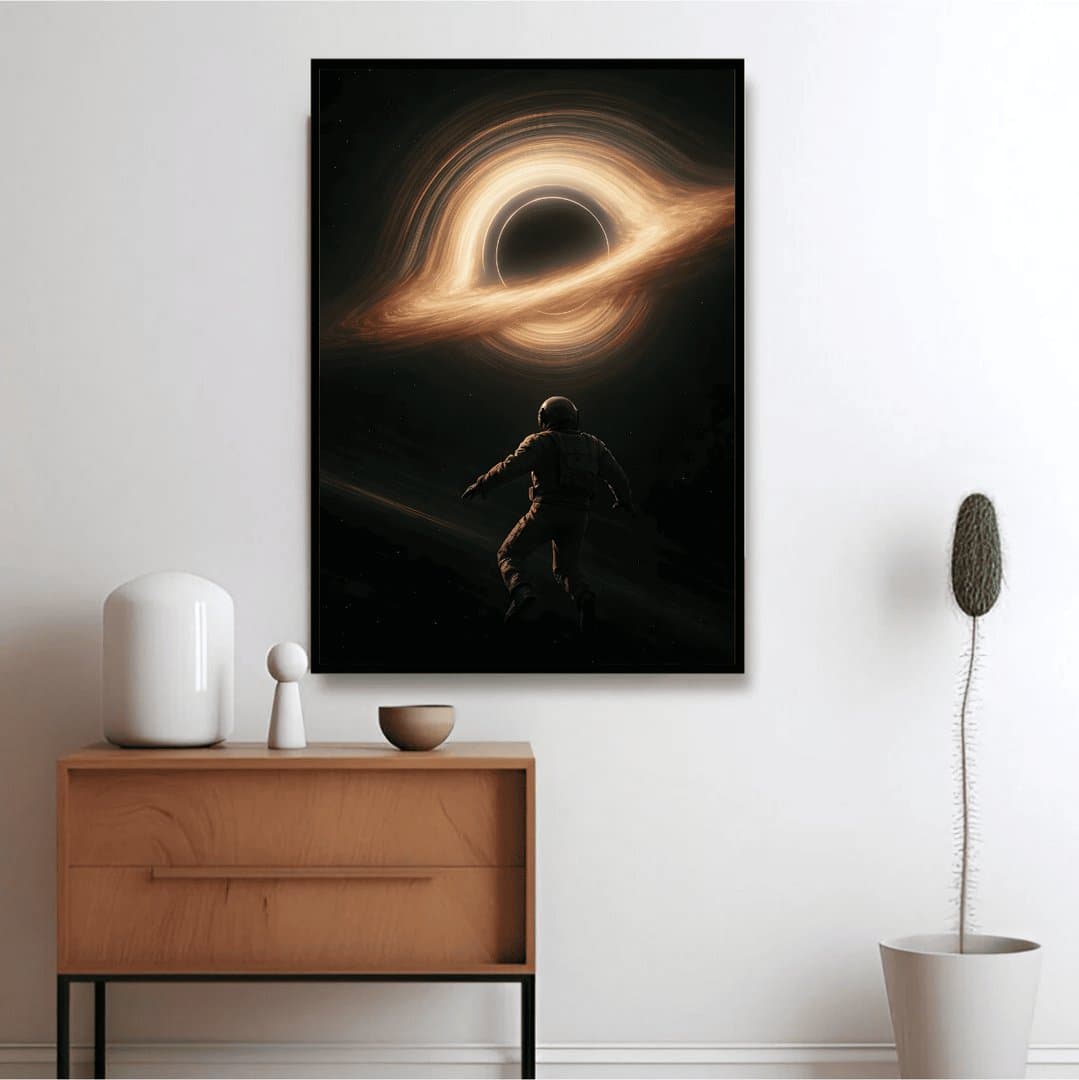 Interstellar Gargantua (Movie) Frame & Poster | HD Acrylic Movie Wall Decor for Home & Office | Wall Ready Design Frames & Posters 3