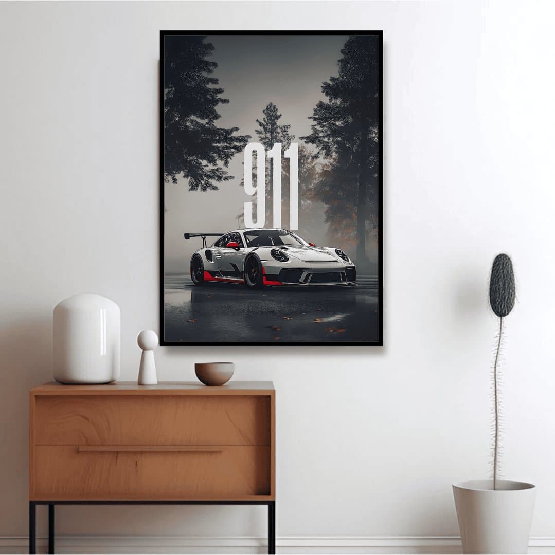 Porsche GT3 Car Frame & Poster | HD Acrylic Car Wall Decor for Home & Office | Wall Ready Design Frames & Posters 3